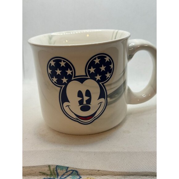 Disney Mickey USA Ceramic Mug With Marble Design Stars & Stripes Theme - Picture 6 of 8